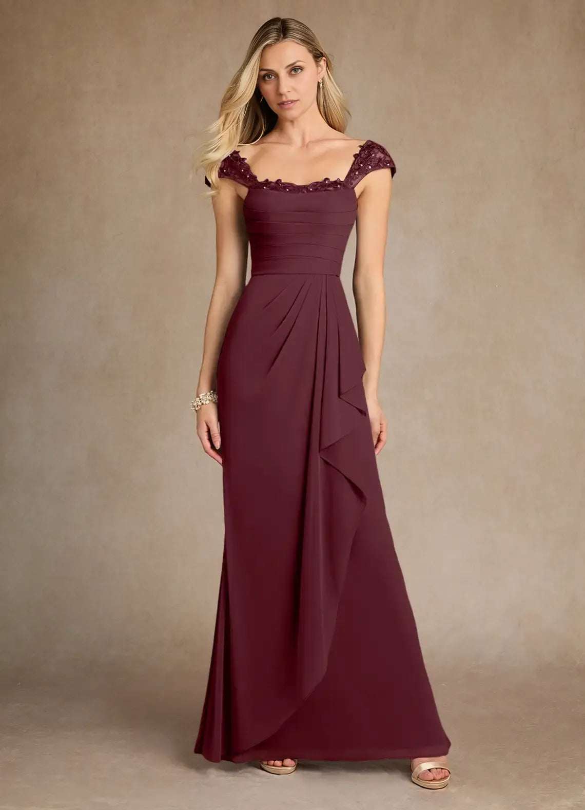 Weitese Dress Stormy Sweetheart Sheath Lace Mother Of The Bride Evening Dress Fashion Cape Sleeve Back Zip Mother Of The Groom Dresses