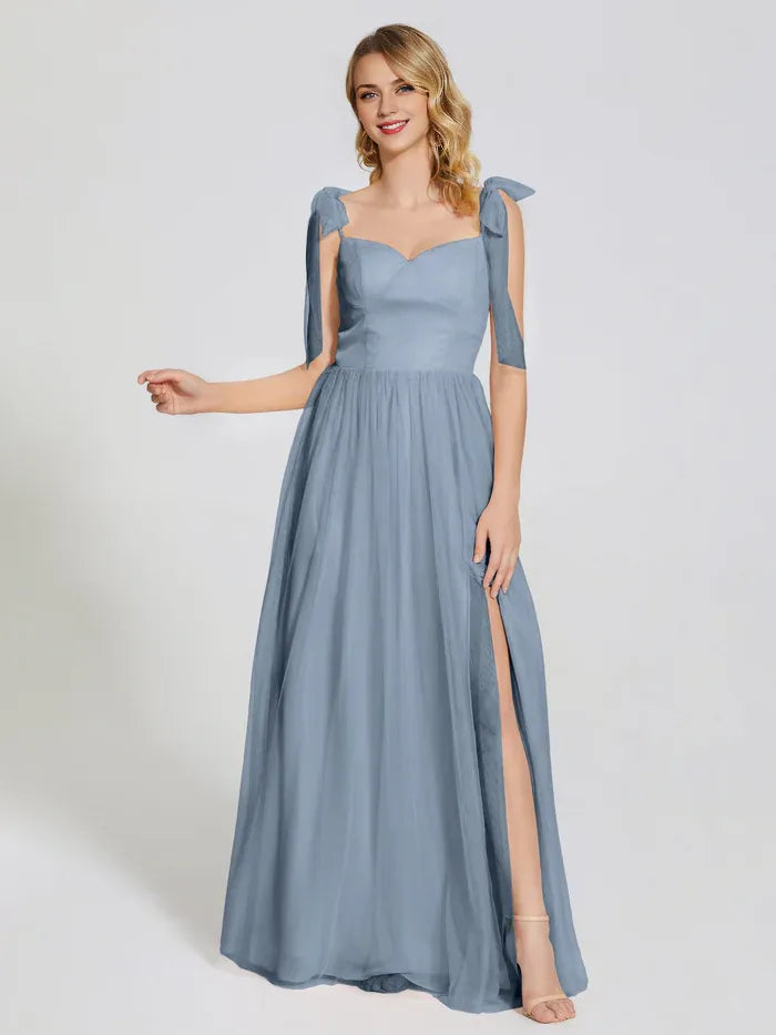 Charming A-Line Spaghetti Straps Sleeveless Backless Floor-Length Prom Dress