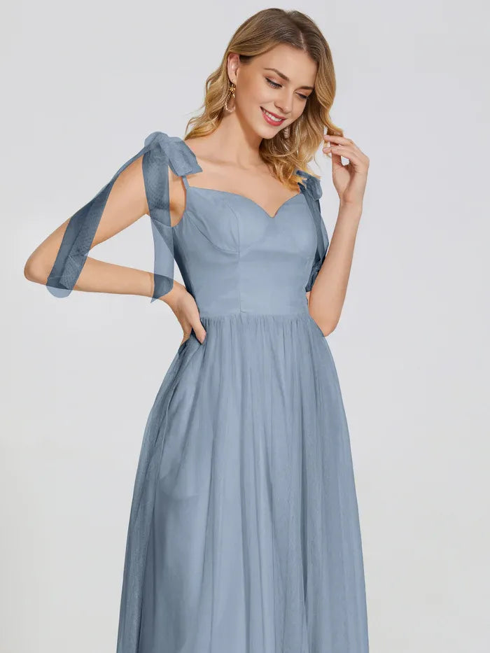 Charming A-Line Spaghetti Straps Sleeveless Backless Floor-Length Prom Dress