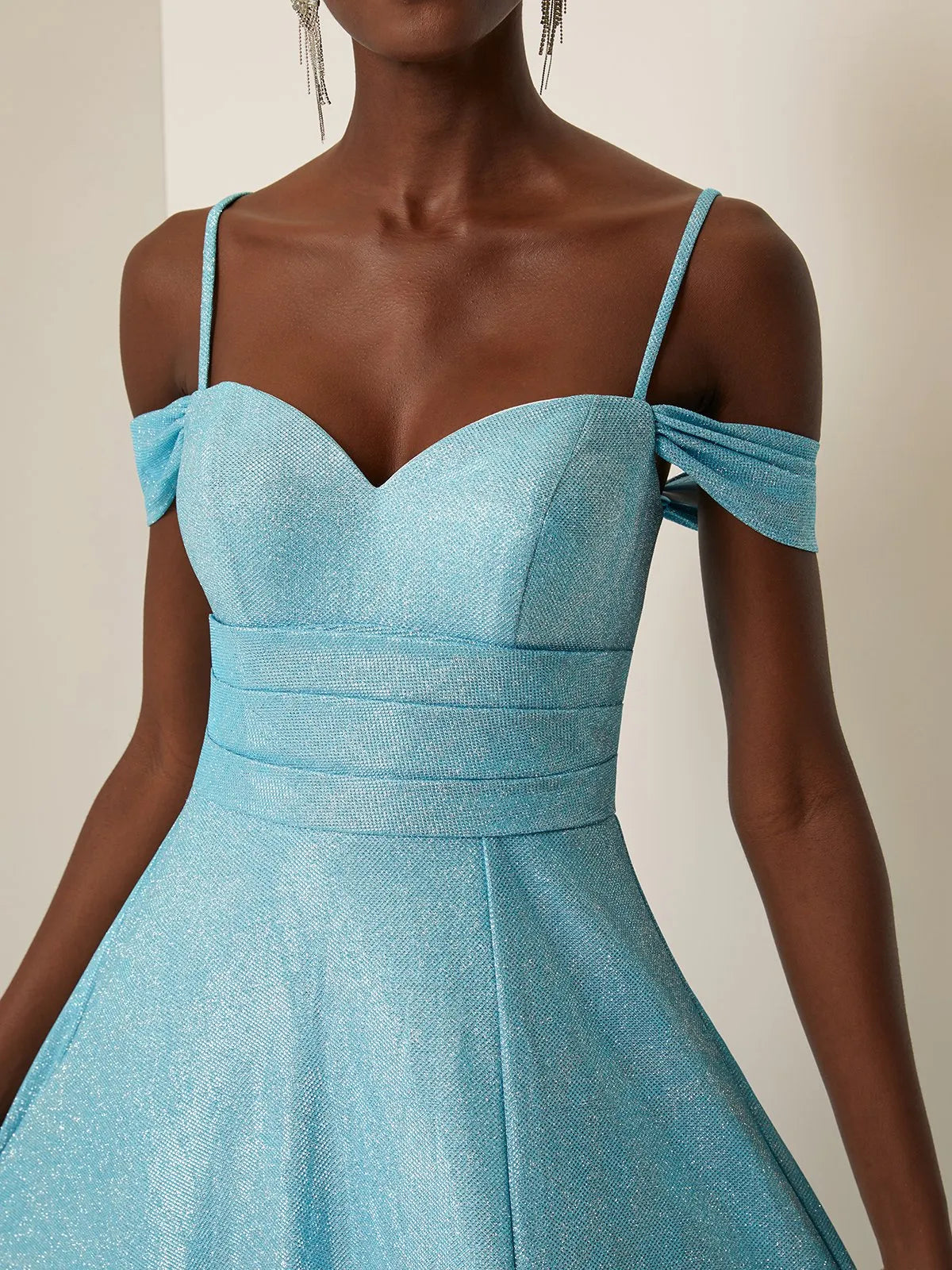 Charming A-Line Spaghetti Straps Sleeveless Lace-Up Floor-Length Evening Dress