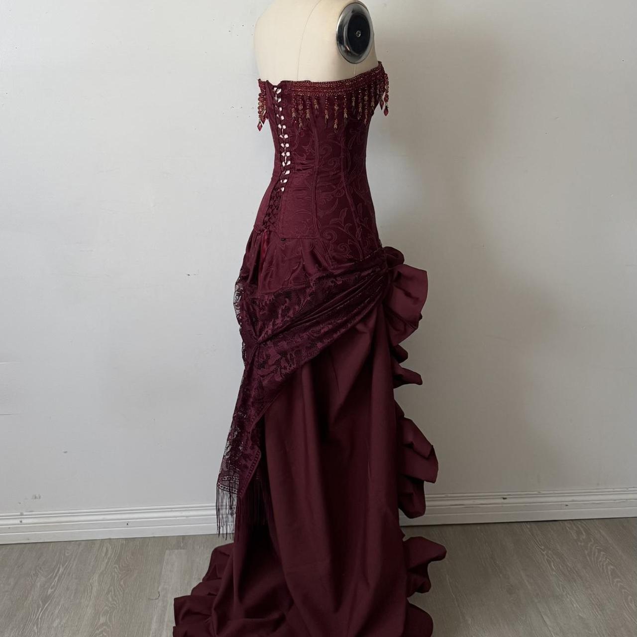 Charming A-Line Strapless Sleeveless Lace Up Sweep/Brush Train Party Dress