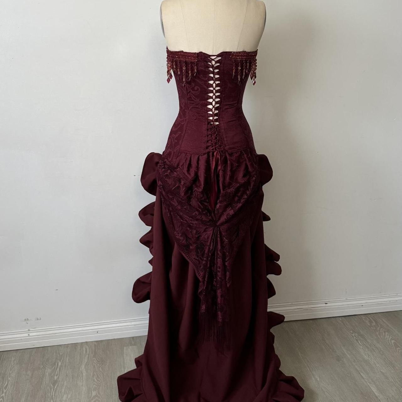 Charming A-Line Strapless Sleeveless Lace Up Sweep/Brush Train Party Dress