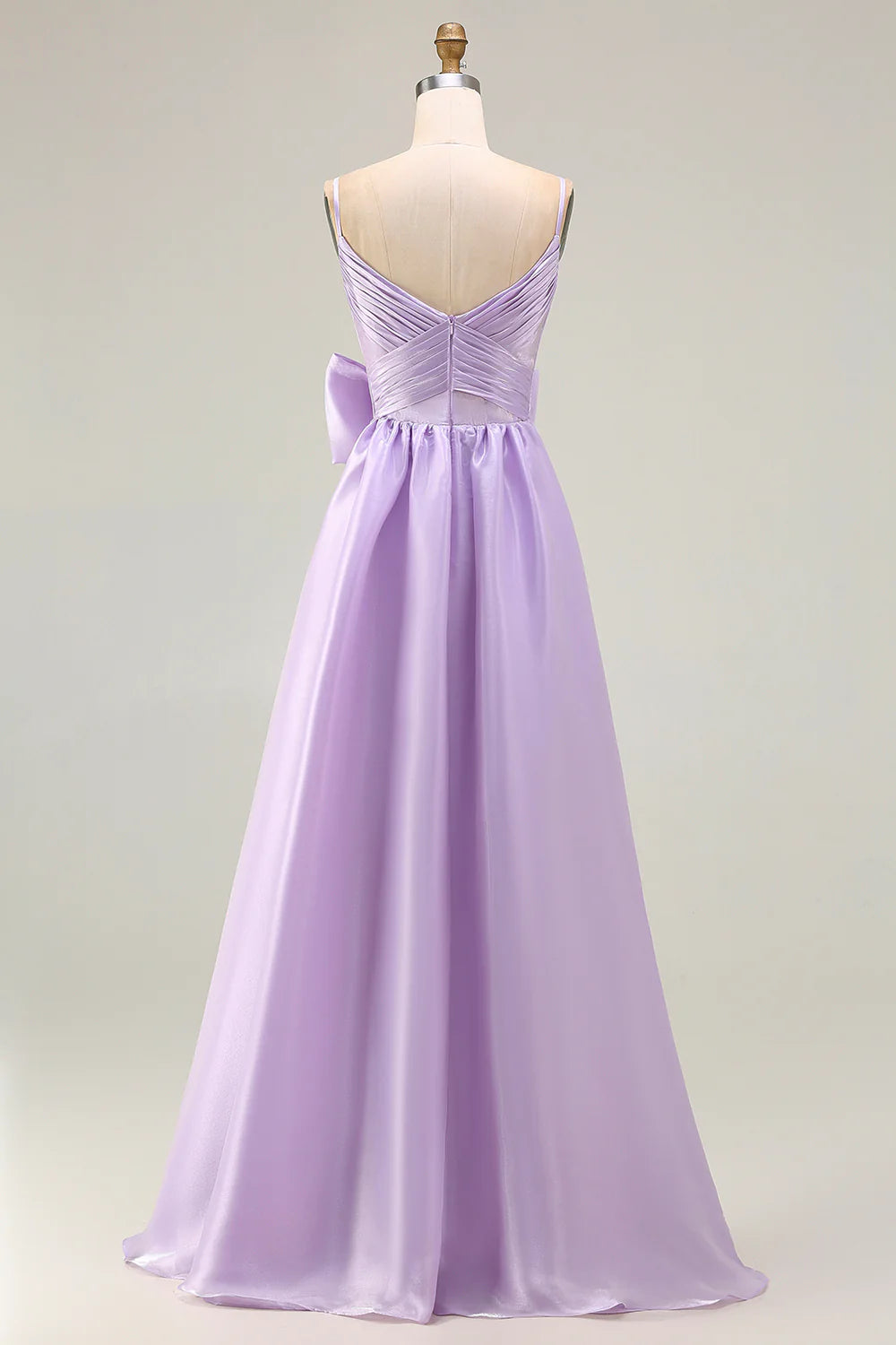 Charming A Line Spaghetti Straps Sleeveless Backless Sweep/Brush Train Prom Dress