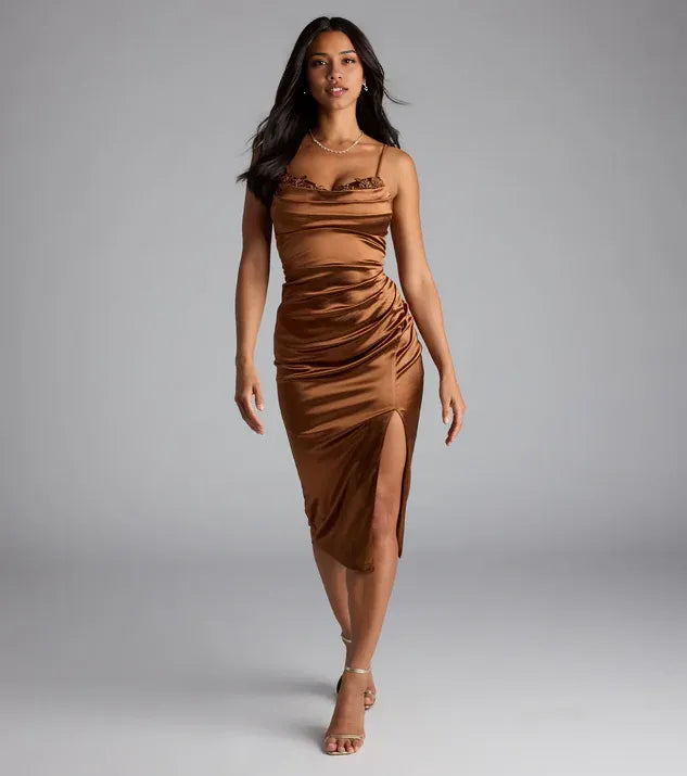 Charming Bodycon Sweetheart Neck Sleeveless Back Zip Tea-Length Prom Dress