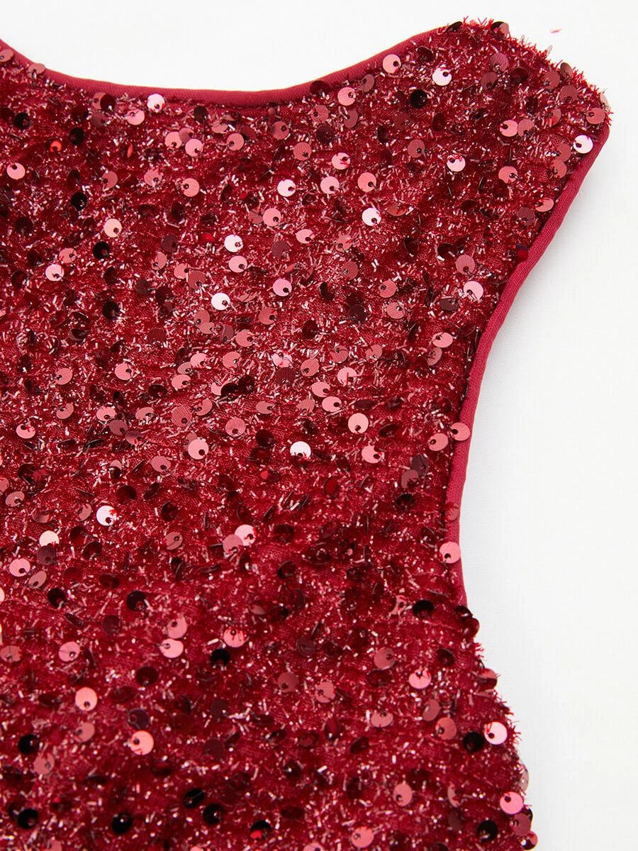 Charming Mermaid Crew Neck Sleeveless Backless Asymmetrical-Length Prom Dress