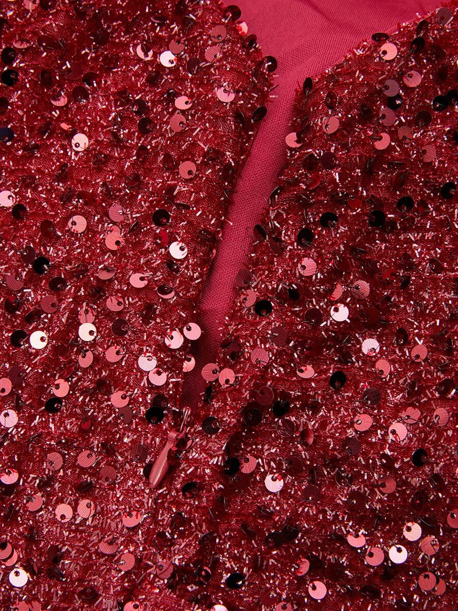 Charming Mermaid Crew Neck Sleeveless Backless Asymmetrical-Length Prom Dress