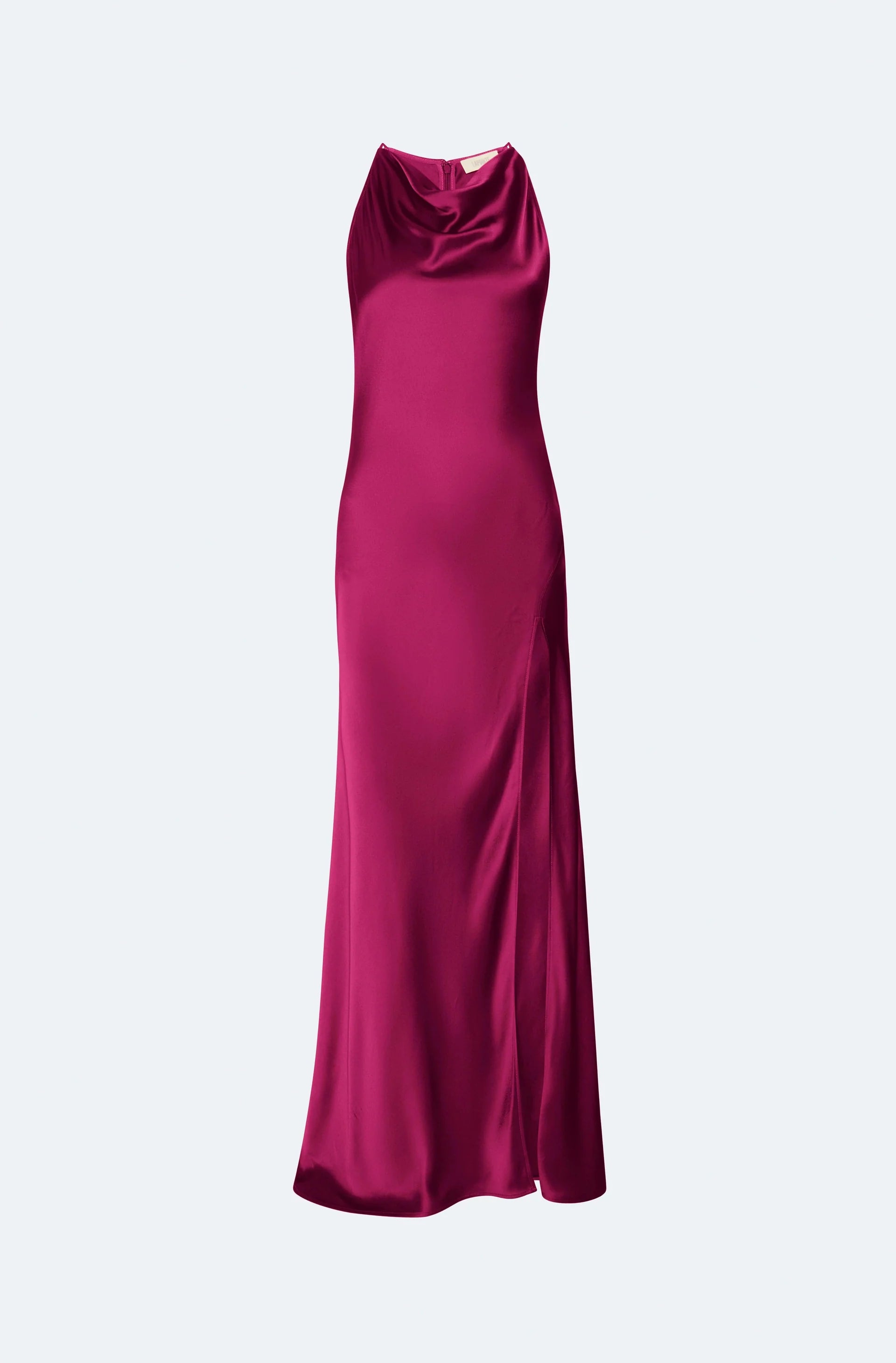 Charming Sheath/Column Cowl Neck Sleeveless Zipper Up Floor-Length Prom Dress