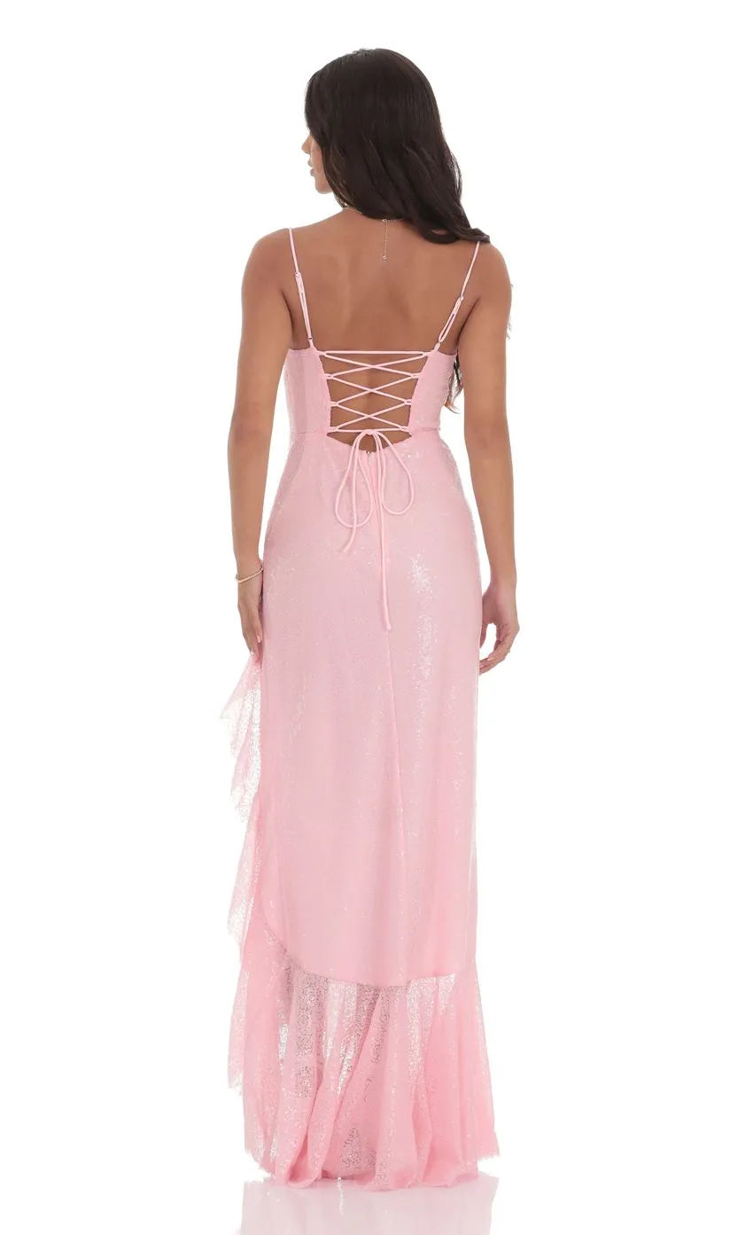 Charming Sheath/Column Square Neck Sleeveless Lace Up Floor-Length Prom Dress