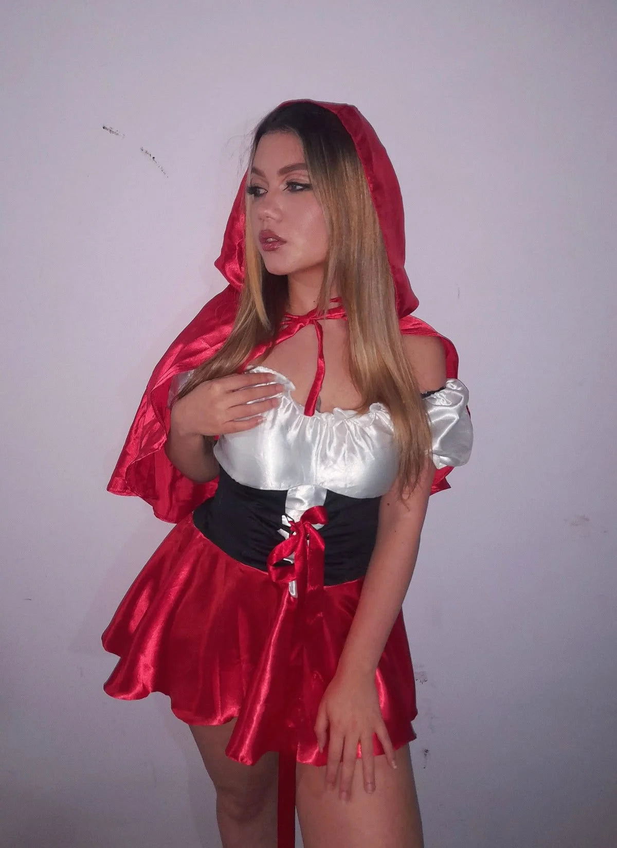 Charming A-Line Off-Shoulder Short-Sleeve Corset Ruffled Red Mini Homecoming Dress