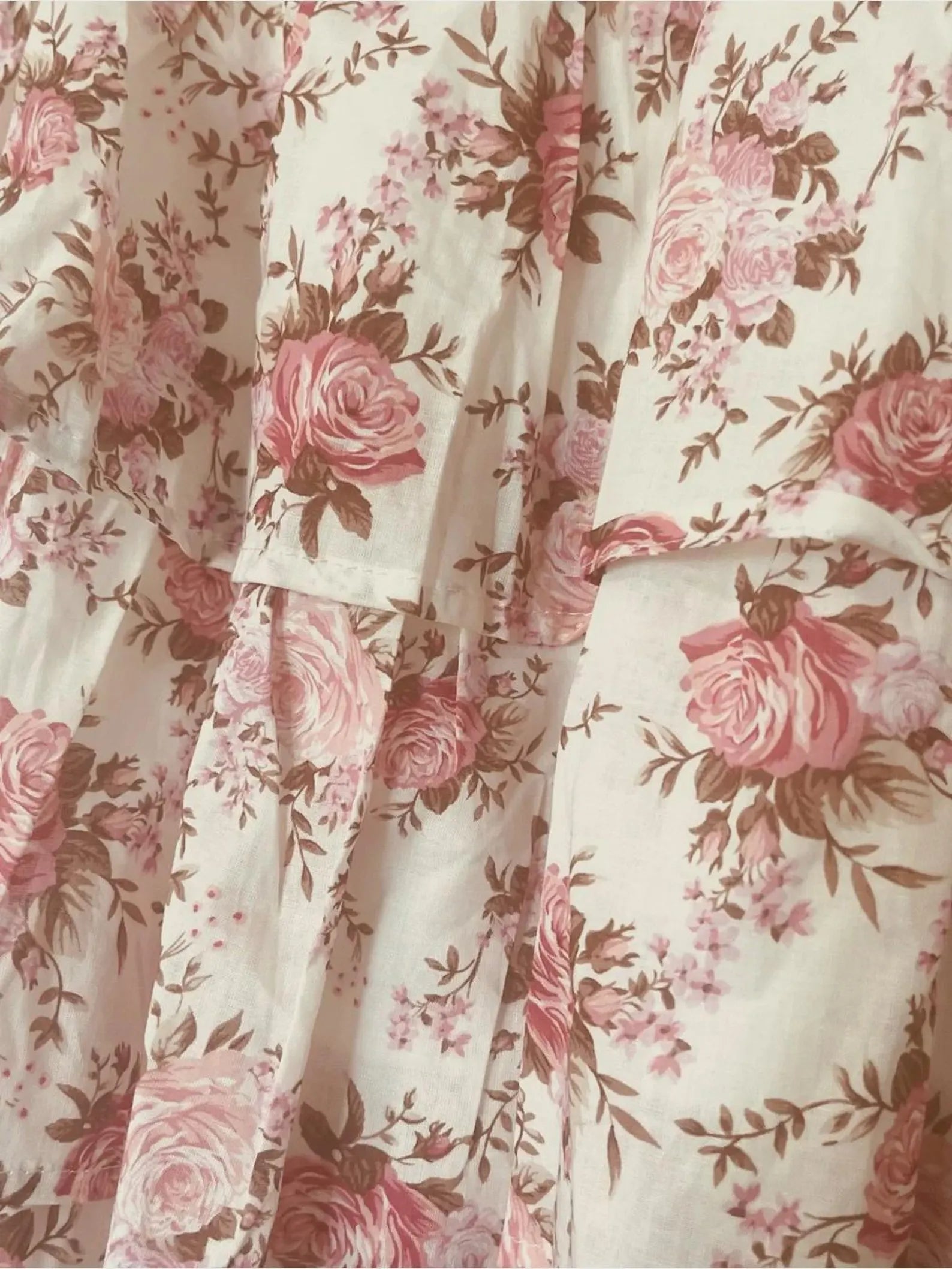 Charming A-Line Square Neck Puff Sleeve Ruffled Floral Pink Mini Homecoming Dress