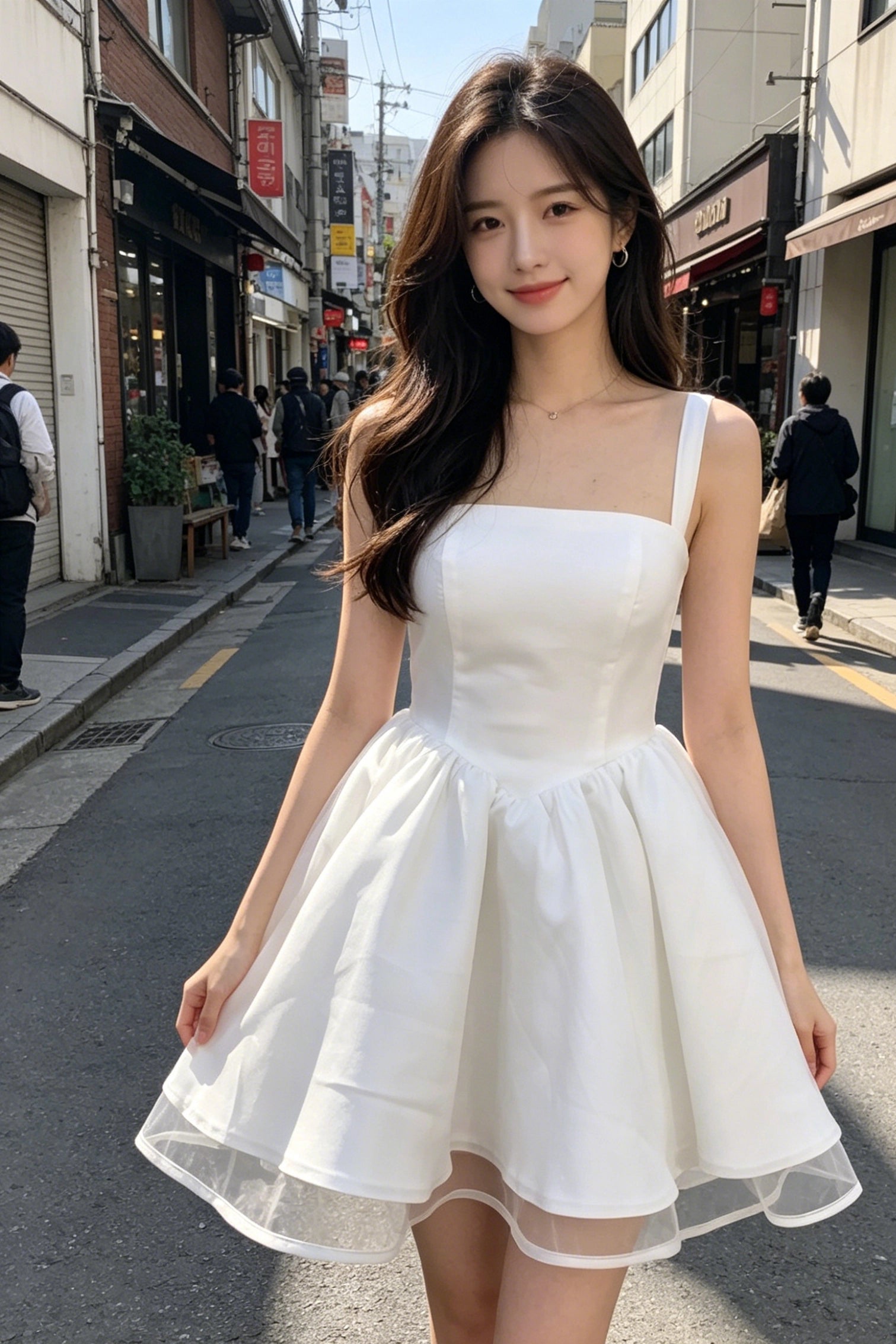 Charming A-Line Square Neck Sleeveless Corset Lace-Up White Mini Homecoming Dress