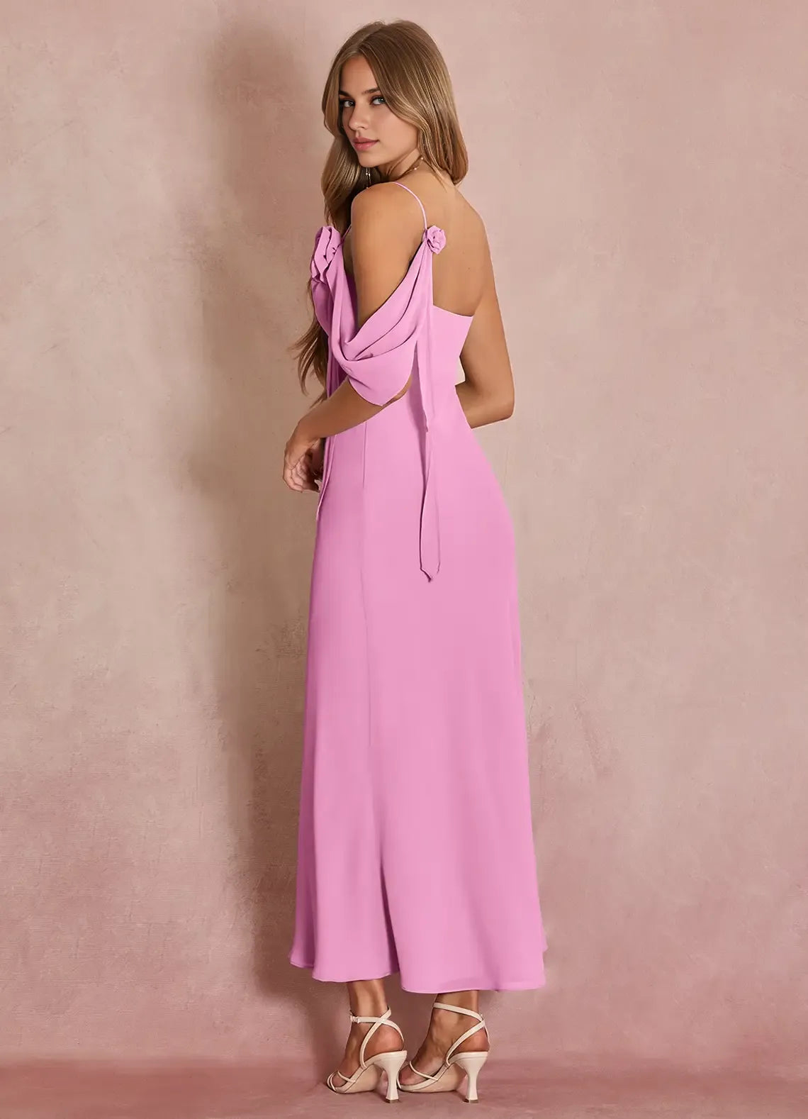 Charming sheath Off-the-shoulder Sleeveless Backless Ankle-Length Evening Dress