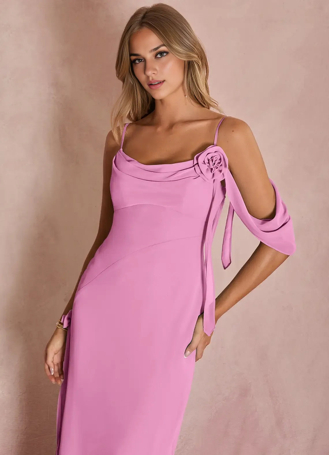 Charming sheath Off-the-shoulder Sleeveless Backless Ankle-Length Evening Dress