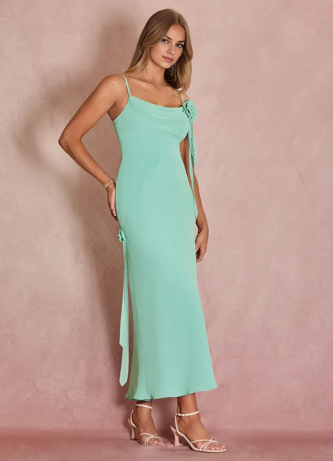 Charming sheath Off-the-shoulder Sleeveless Backless Ankle-Length Evening Dress