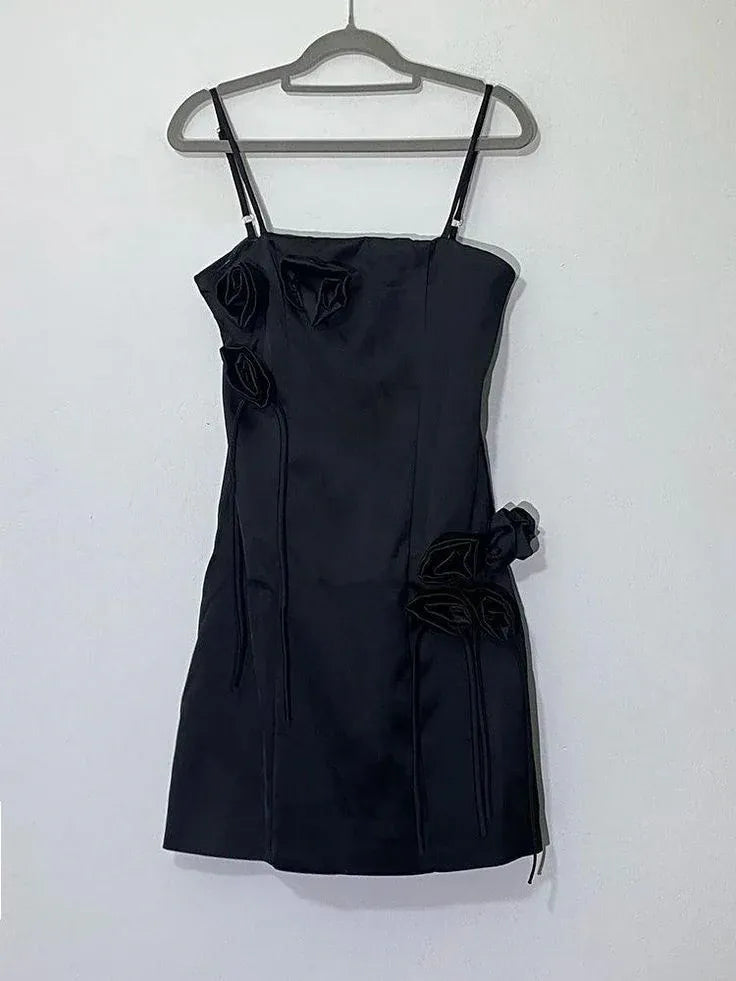 Chic A-Line Square Neck Sleeveless Satin Mini Homecoming Dress