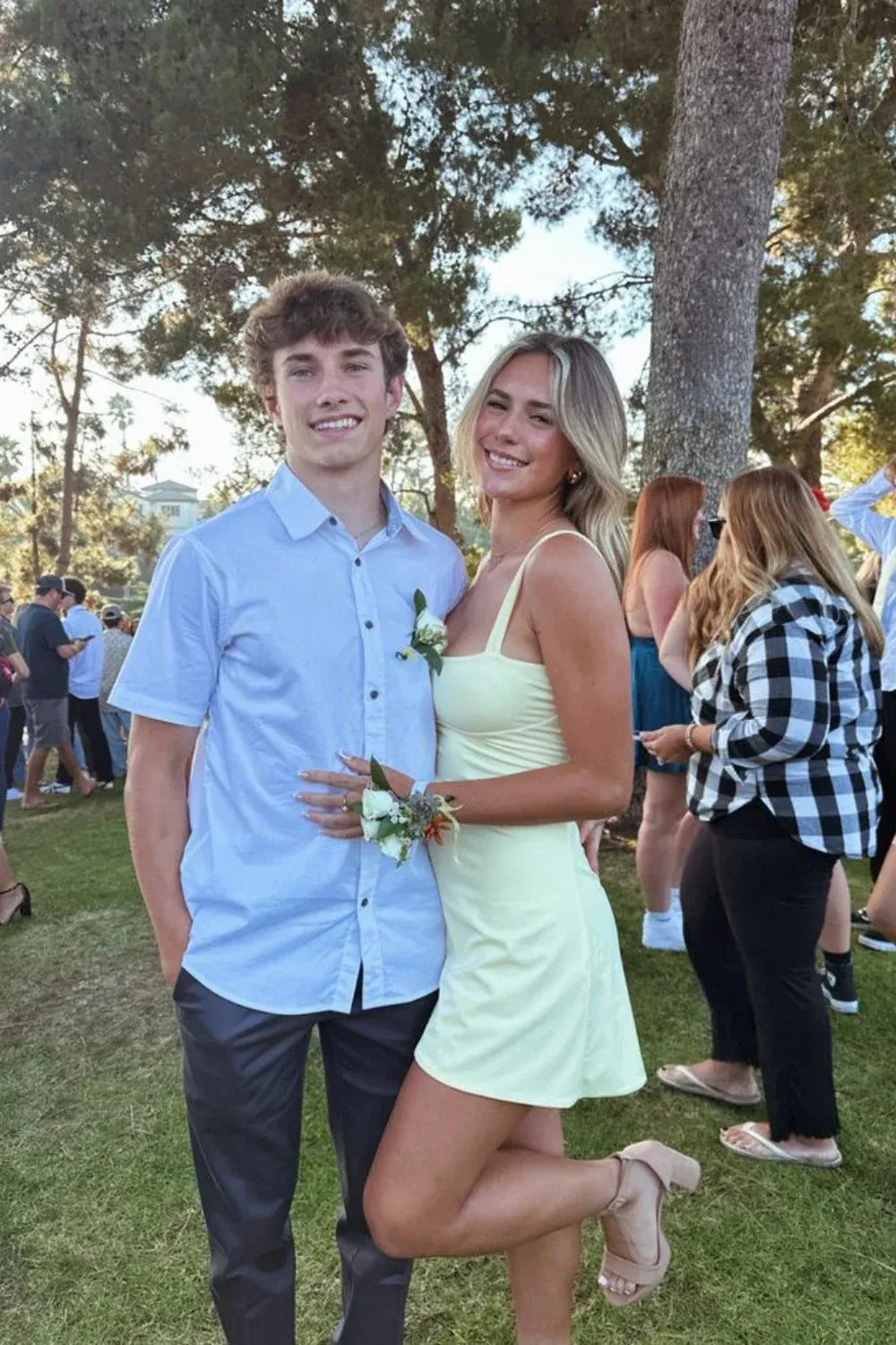 Chic Spaghetti Strap Satin A-Line Mini Dress