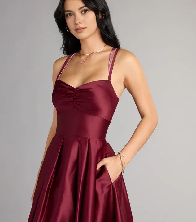 Chic A-Line/Princess Sweetheart Sleeveless Lace-Up Short-Mini Homecoming Dresses
