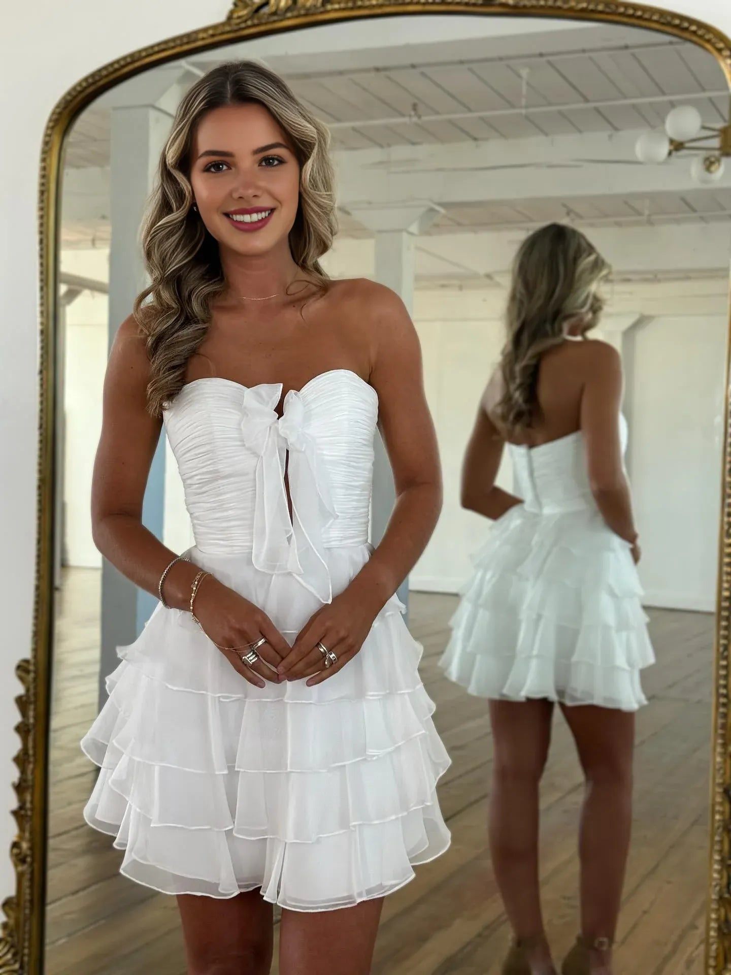 Chic A-Line/Princess Sweetheart Sleeveless Zipper Up Short-Mini Homecoming Dress