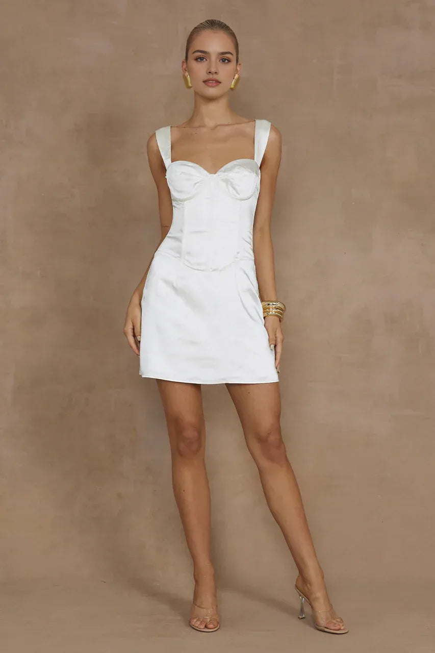 Chic A-line Regular Straps Sleeveless Open Back Short-Mini Homecoming Dress