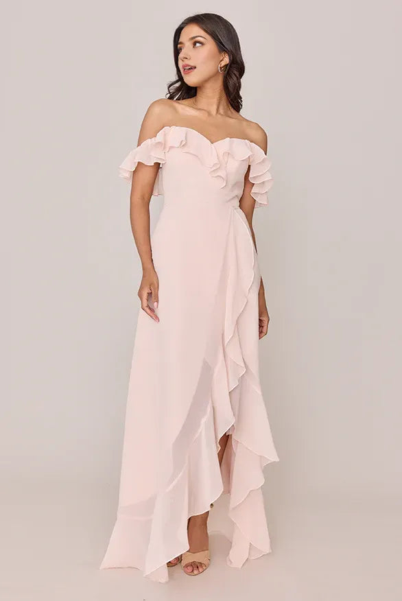 Chic A-line Sweetheart Neck Sleeveless Back Zipper Ankle-Length Bridesmaid Dress