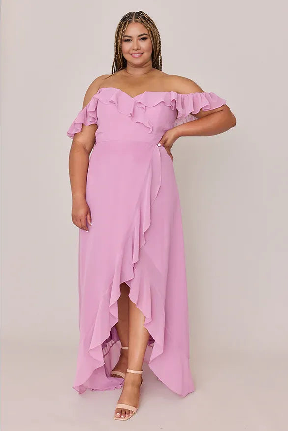 Chic A-line Sweetheart Neck Sleeveless Back Zipper Ankle-Length Plus Size Bridesmaid Dress