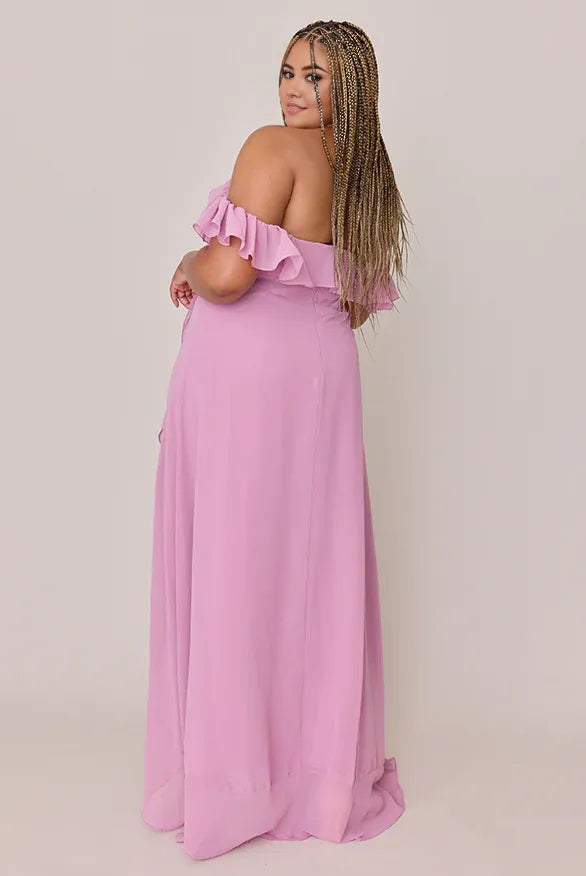 Chic A-line Sweetheart Neck Sleeveless Back Zipper Ankle-Length Plus Size Bridesmaid Dress