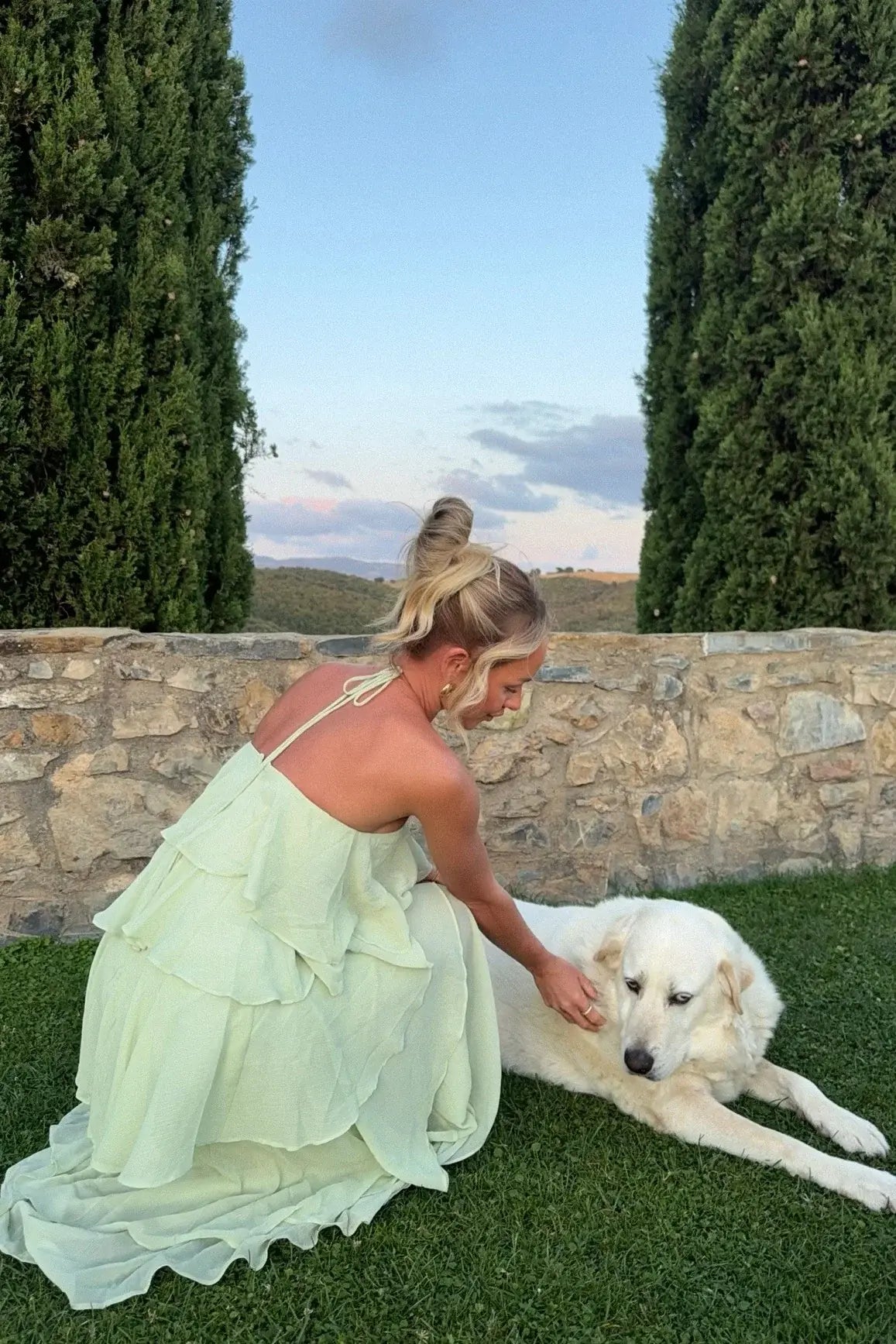 Chic A Line Halter Neck Sleeveless Lace Up Floor-Length Prom Dress