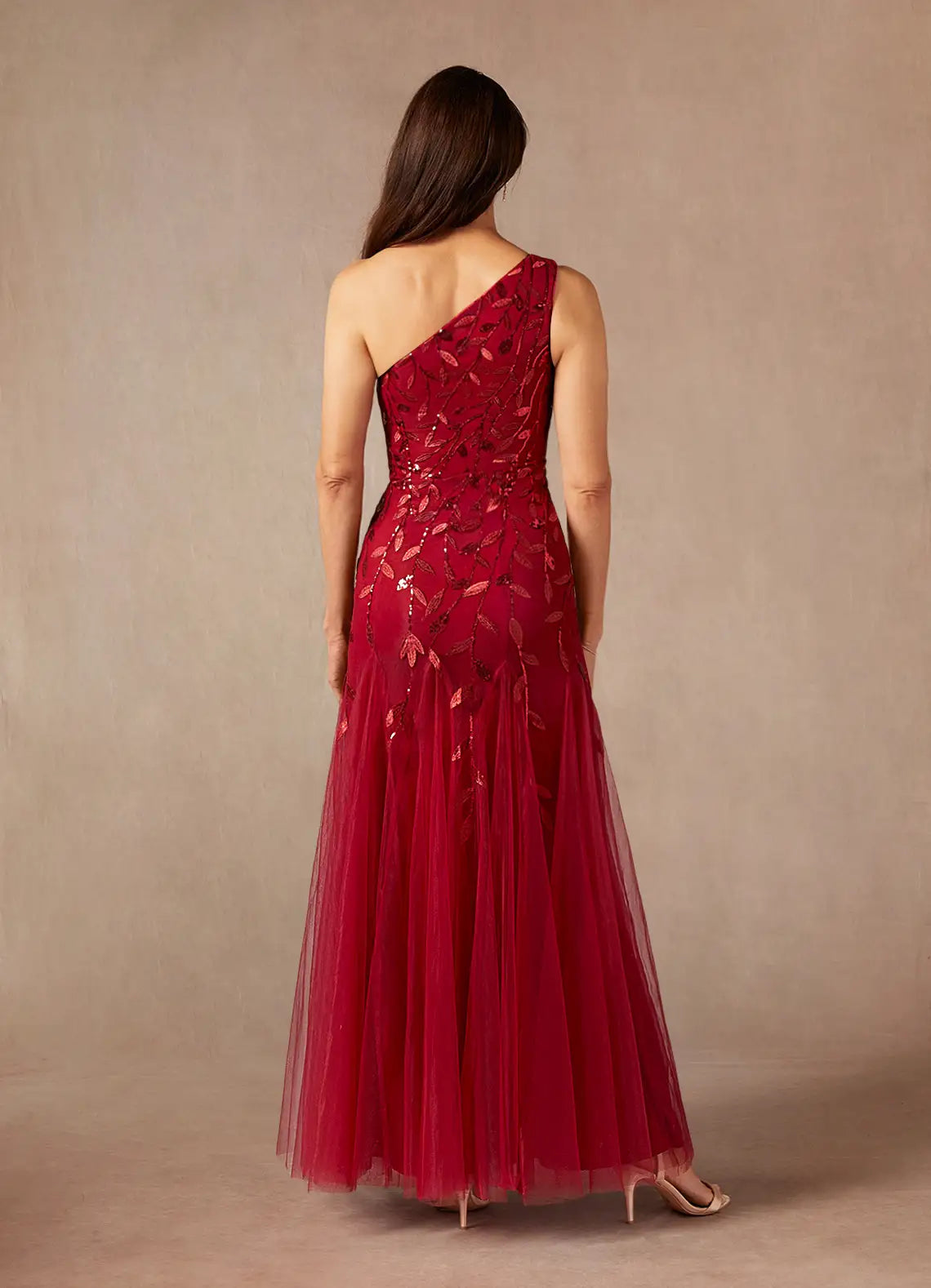 Chic Mermaid One-Shoulder Sleeveless Side Zip Floor-Length Mother of the Bride Dress