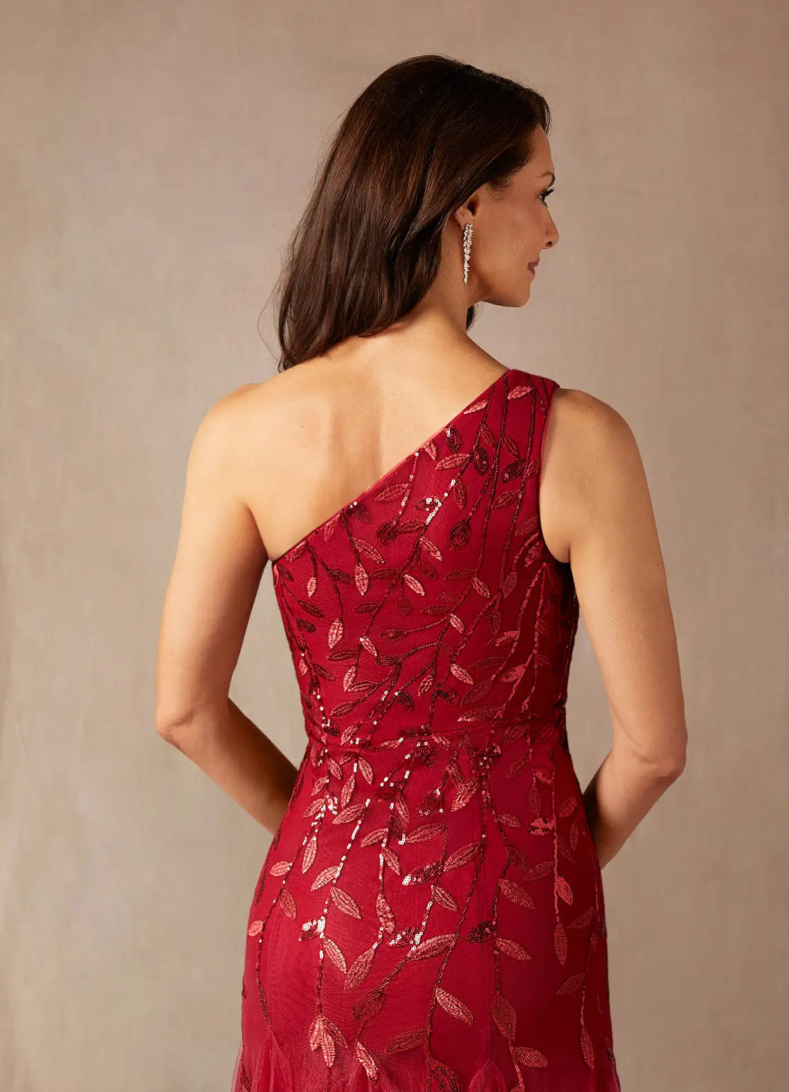 Chic Mermaid One-Shoulder Sleeveless Side Zip Floor-Length Mother of the Bride Dress