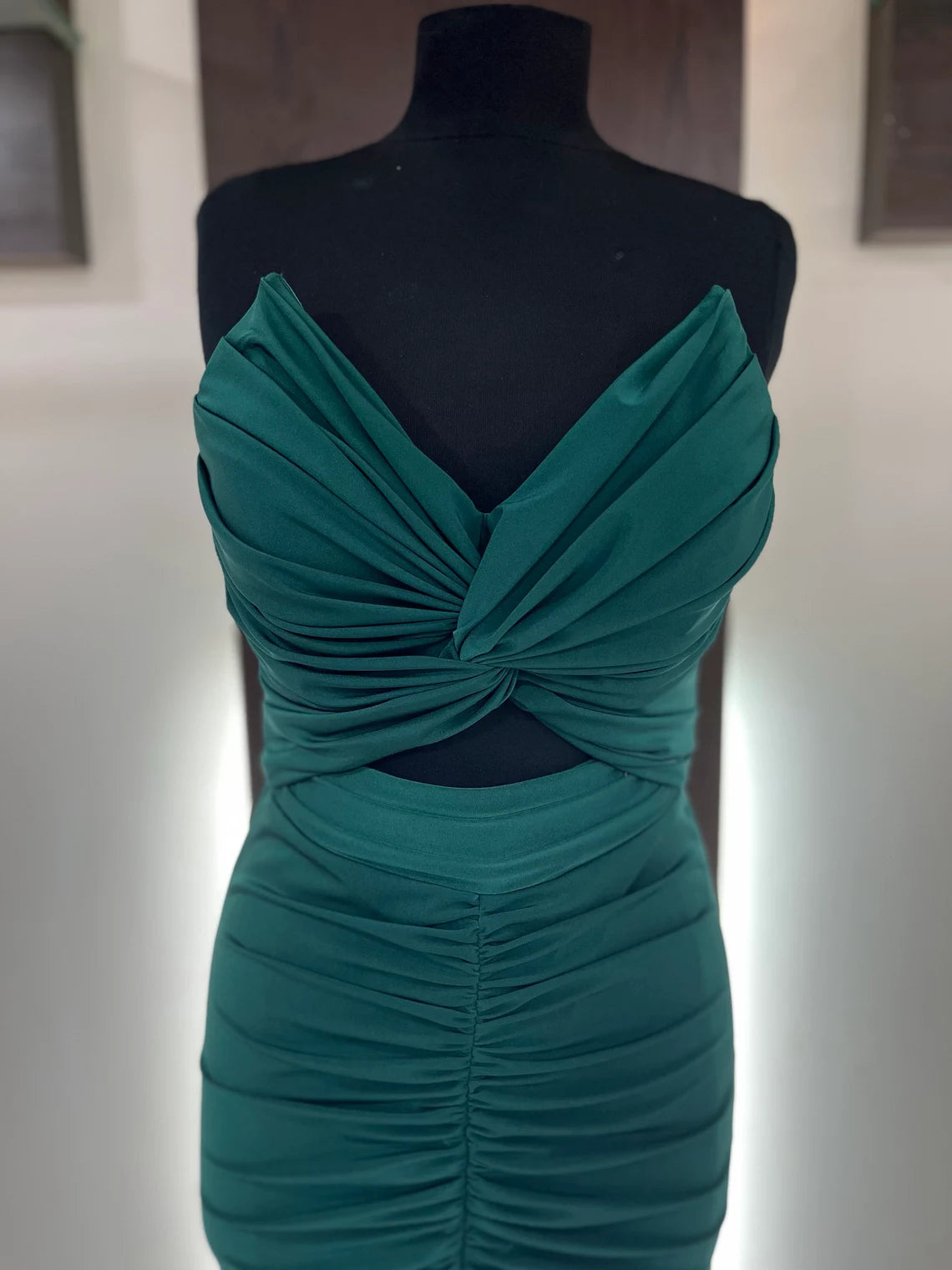 Vestido elegante de fiesta de graduación de sirena, sin mangas, con hombros descubiertos y largo hasta los tobillos 