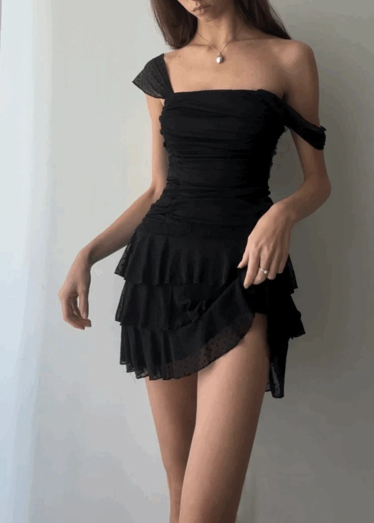 Weitese Dress Prom Dress Stores Black Straps Chiffon Summer Dress Short Homecoming Dress Formal Dresses
