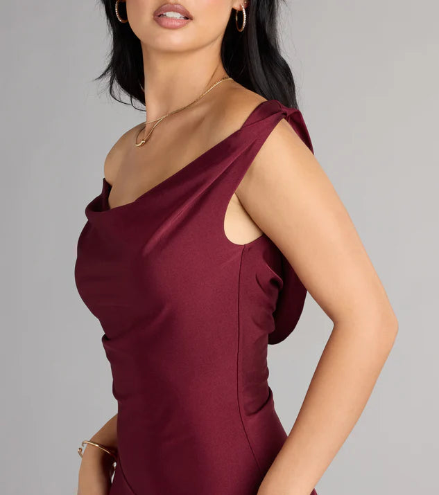 Classic A-Line/Princess Cowl Neck Sleeveless Backless Short-Mini Homecoming Dresses