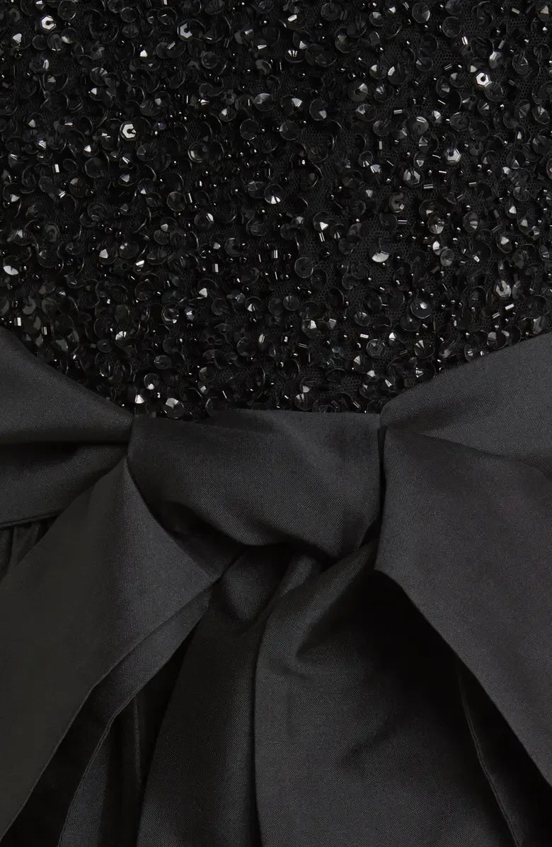 Classic A-Line Scoop Neck Long Sleeve Satin Ankle-Length Prom Dress