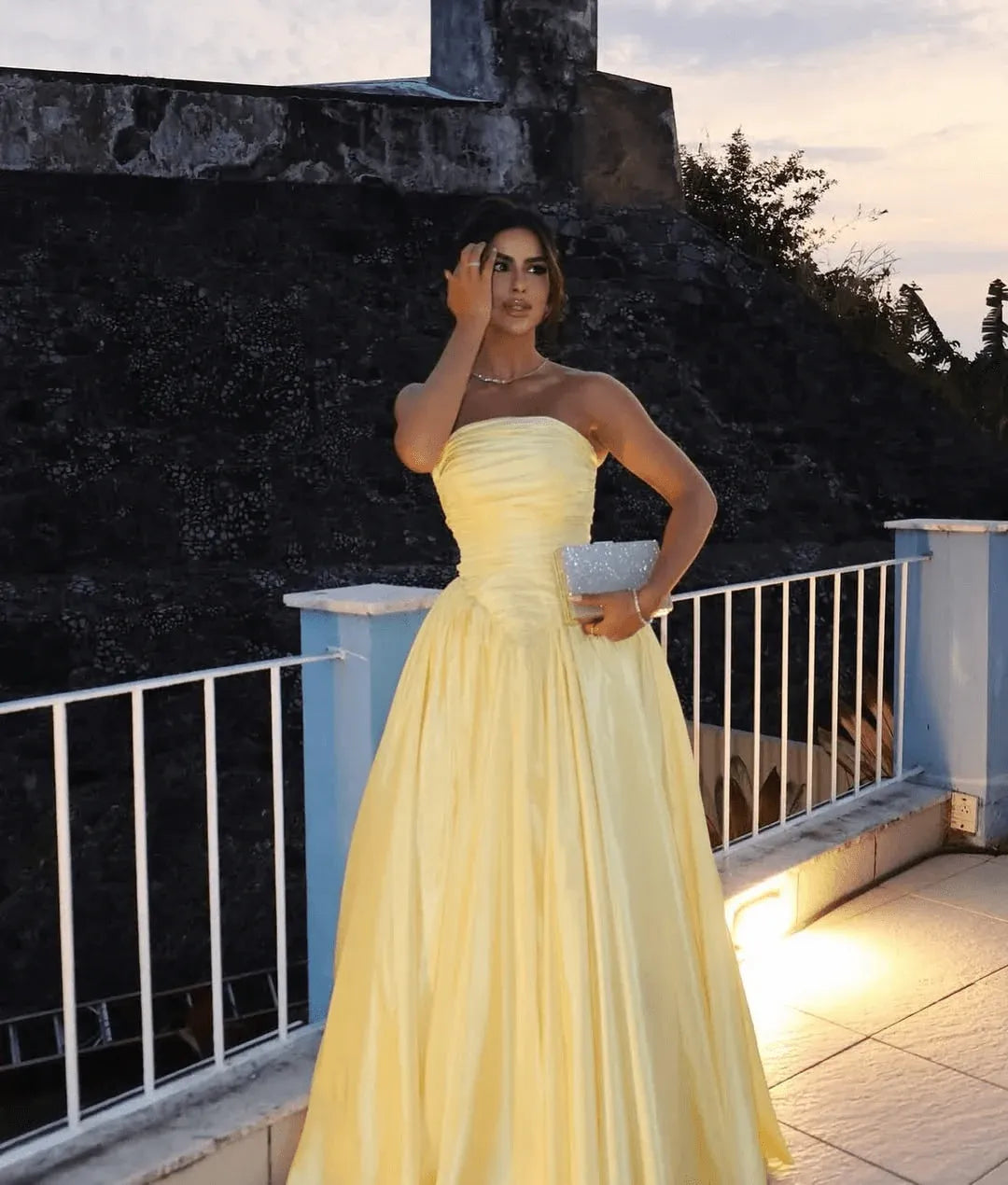 Classy Off The Shoulder Sleeveless A-Line Pleated Satin Floor Length Prom Dress