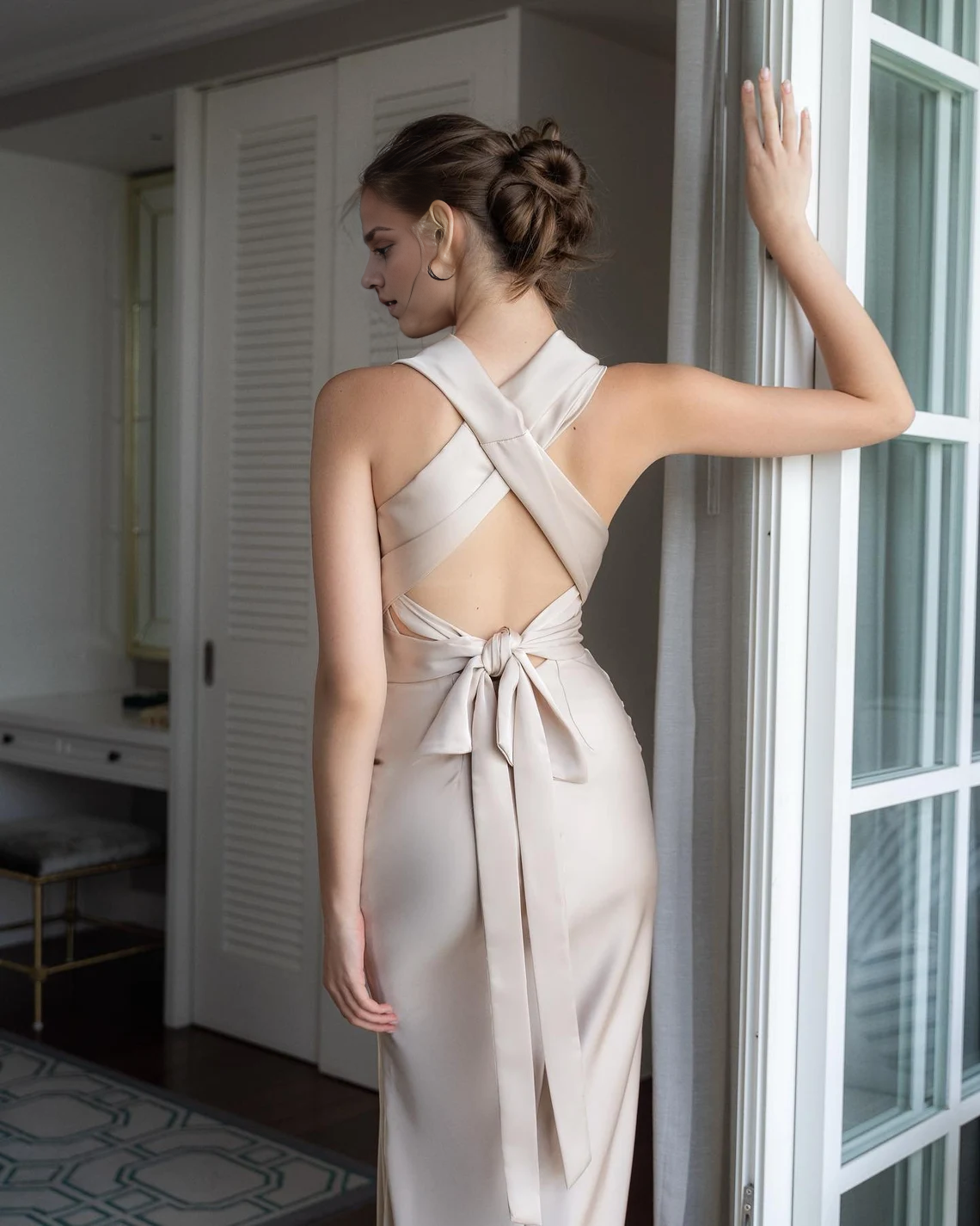 Cross Back Maxi Dress Draped Neck Maxi Dress Prom Sleeveless Dress Gift for Her Event Guest Dress Prom Dress