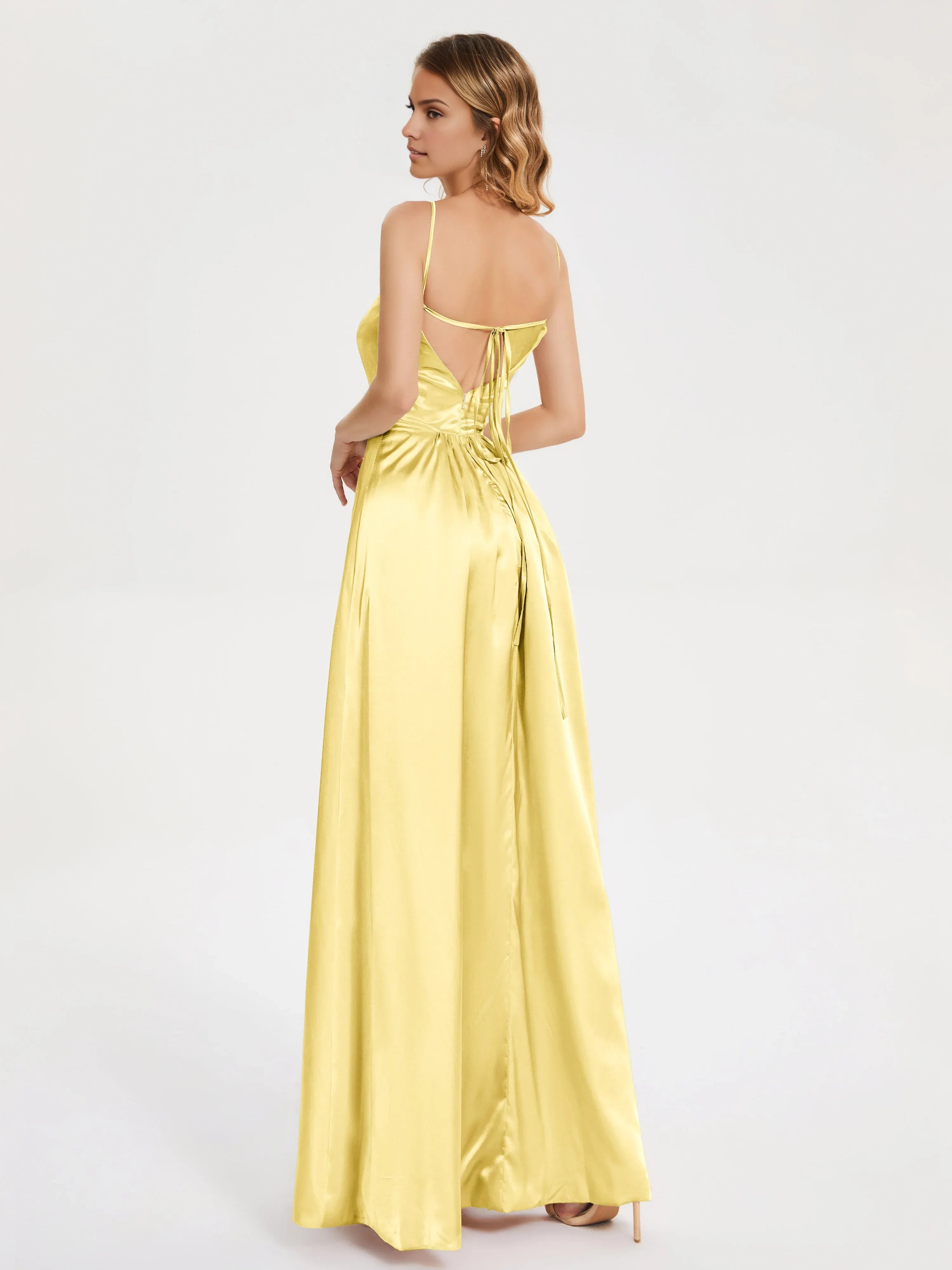 Sexy A-Line High Neck Sleeveless Backless Floor Length Prom Dress