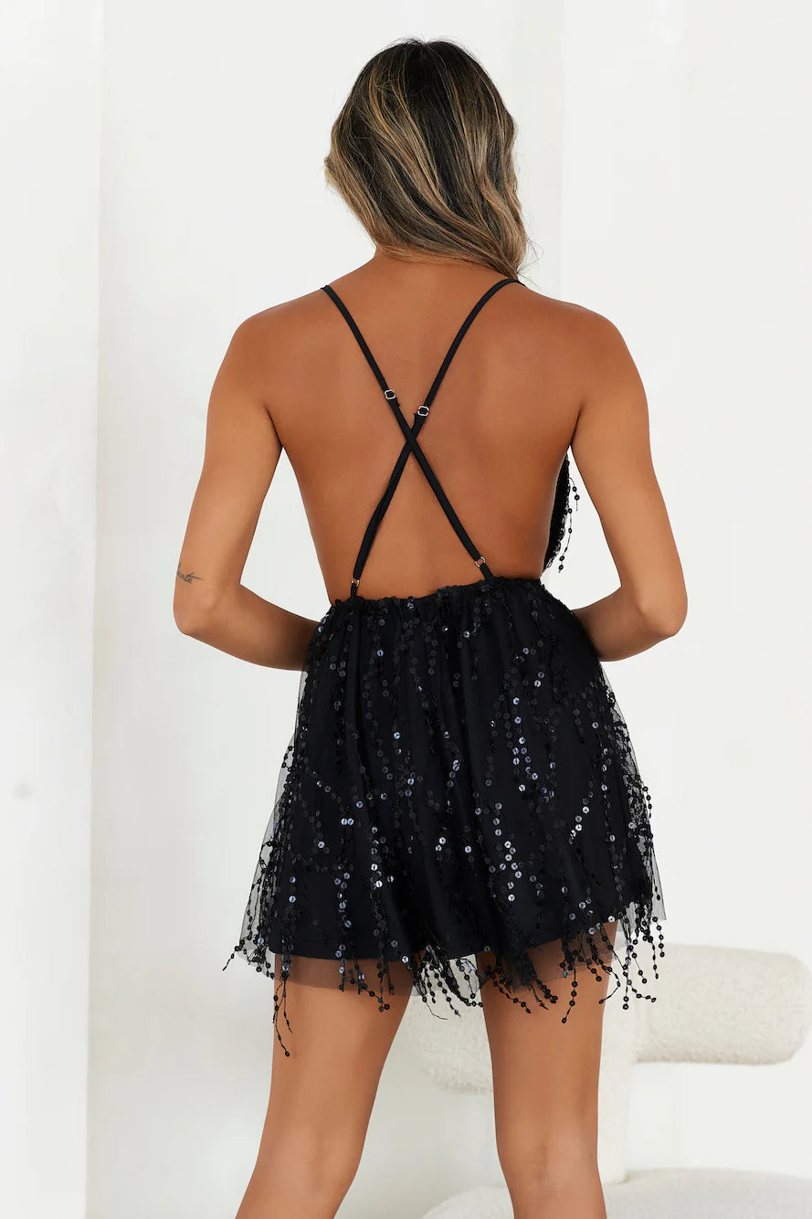 Deep V Neck Halter Off Shoulder Backless Sequins Sleeveless Short Homecoming Dress