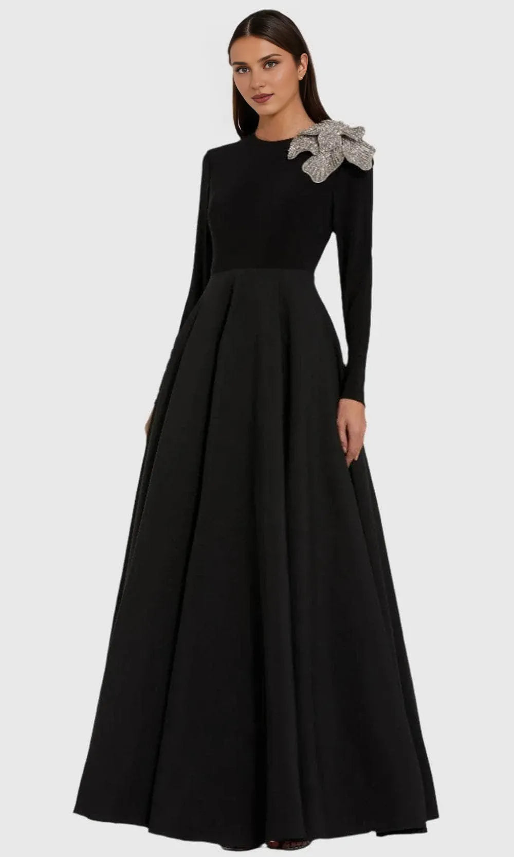 Weitese Stores With Prom Dresses Special Occasion Collection A-line Embellished Floral Detail Long Sleeve Prom Gown Formal Women's Dresses