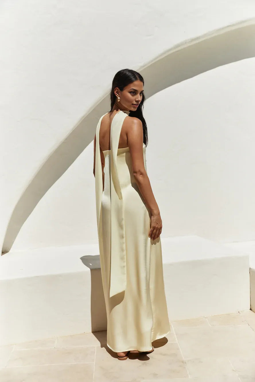 Discount Column Strapless Sleeveless Backless Floor-Length Cocktail Dress