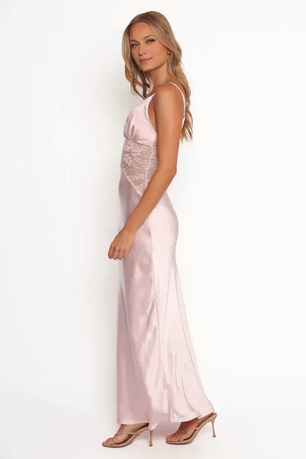 Discount Sheath Spaghetti Straps Sleeveless Backless Floor-Length Prom Dress