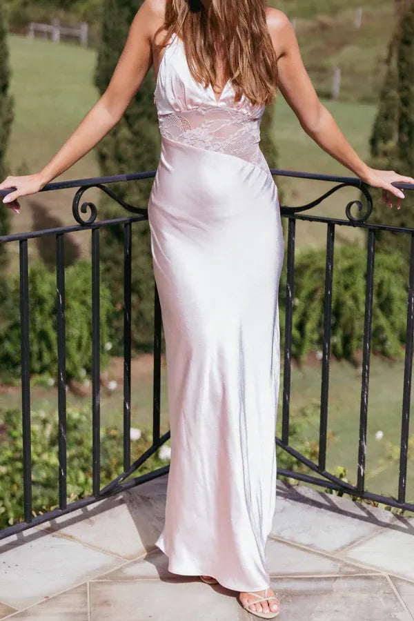 Discount Sheath Spaghetti Straps Sleeveless Backless Floor-Length Prom Dress