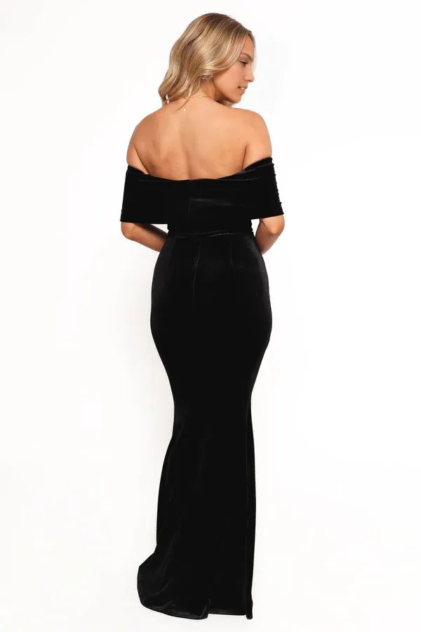 Discount Sheath Off Shoulder Sleeveless Backless Floor-Length Prom Dress