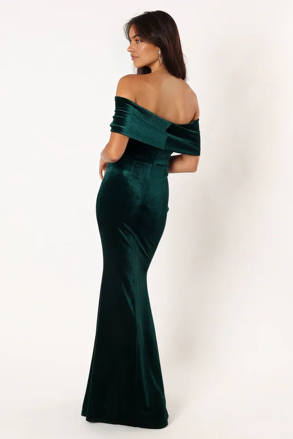Discount Sheath Off Shoulder Sleeveless Backless Floor-Length Prom Dress
