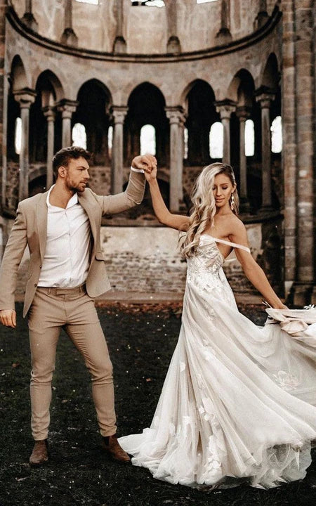 Dress For Wedding Sweetheart Criss-cross Tulle Empire A-line Backless Wedding Dress / Dress For Formal