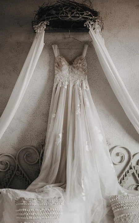 Dress For Wedding Sweetheart Criss-cross Tulle Empire A-line Backless Wedding Dress / Dress For Formal