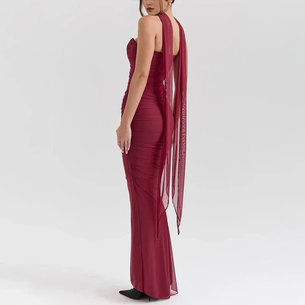 Weitese Dress Sexy Women Neckerchief Strapless Sexy Mermaid Sleeveless Club Party Skirt Prom Dress