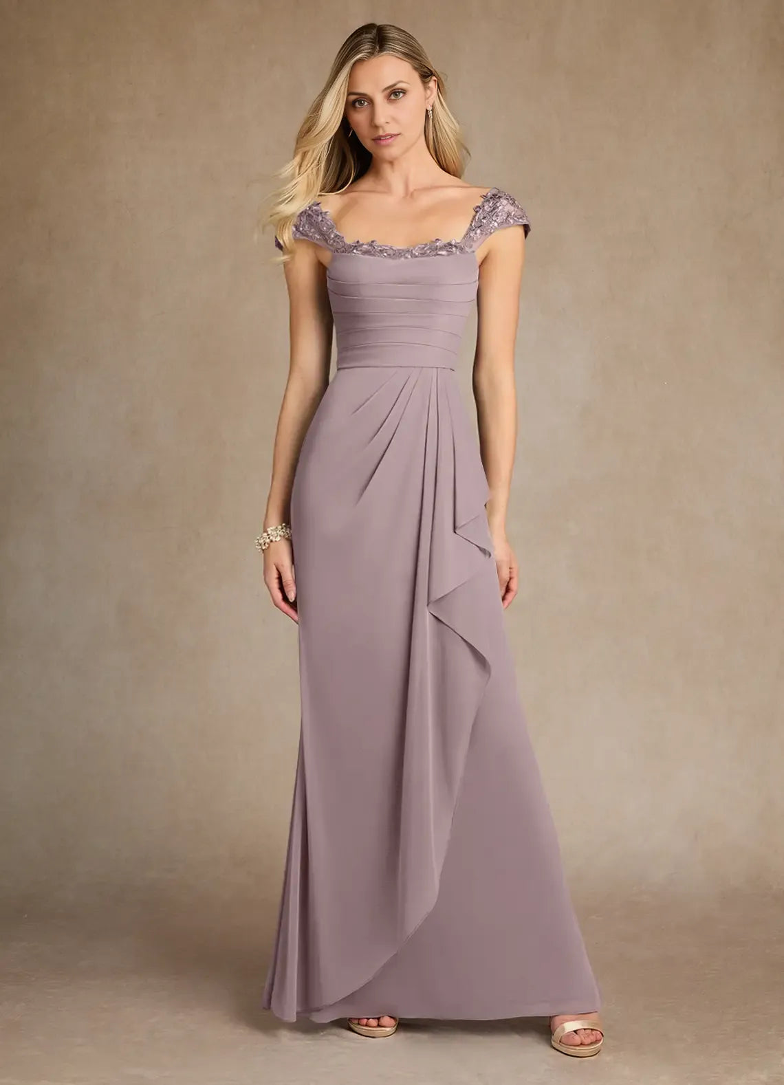 Weitese Dress Stormy Sweetheart Sheath Lace Mother Of The Bride Evening Dress Fashion Cape Sleeve Back Zip Mother Of The Groom Dresses