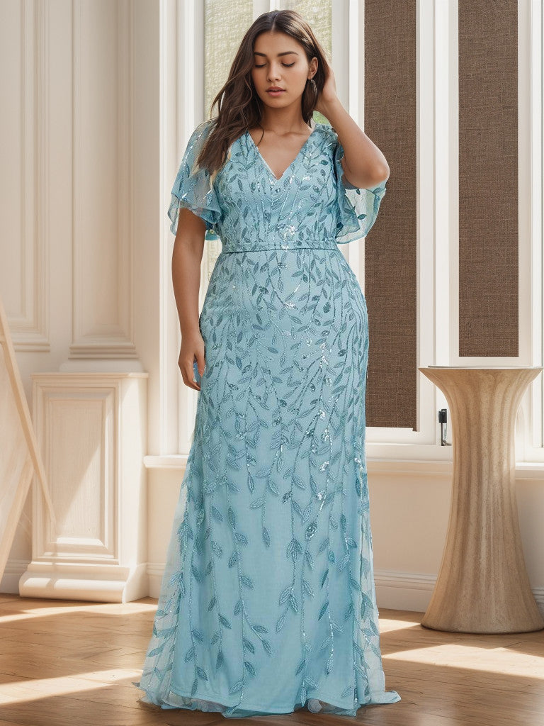 Weitese Robes formelles longues sirène grande taille pour les mariages