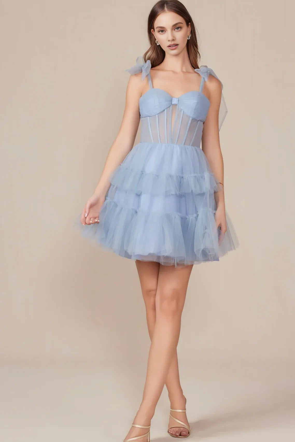 Weitese Dress A Line Fuchsia Tiered Cocktail Dress Lace Up Strapless Back Zip Up Sleeveless Homecoming Dress