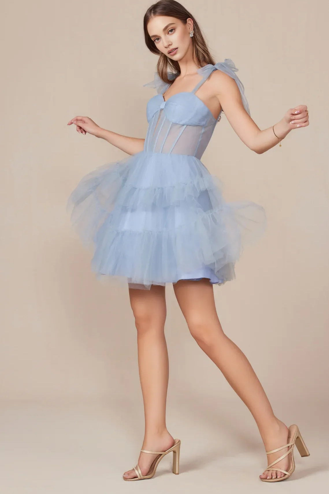 Weitese Dress A Line Fuchsia Tiered Cocktail Dress Lace Up Strapless Back Zip Up Sleeveless Homecoming Dress